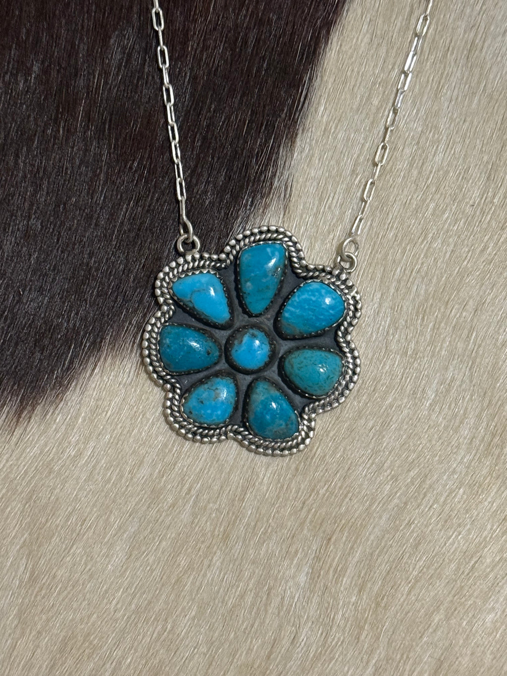925 turquoise cluster