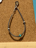 Turquoise and pearl bracelet